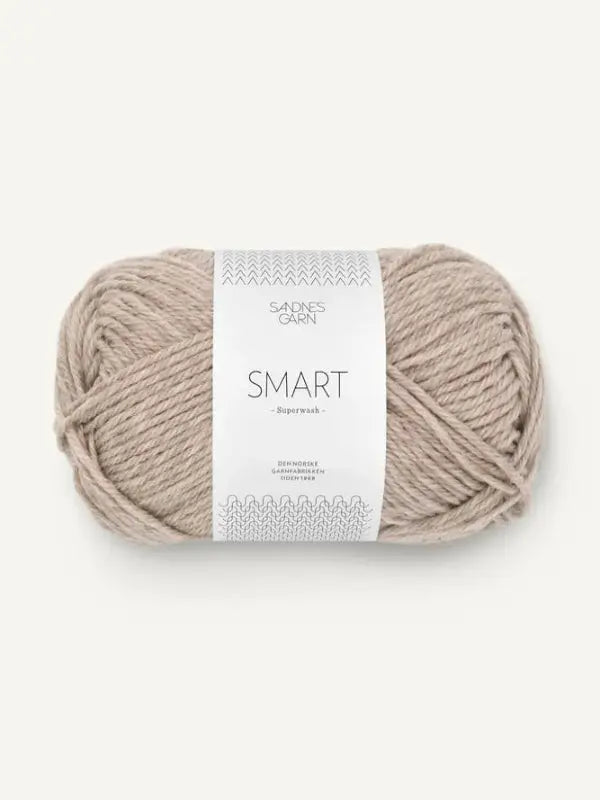 Sandnes garn Smart, farge 2650 gråbeige melert