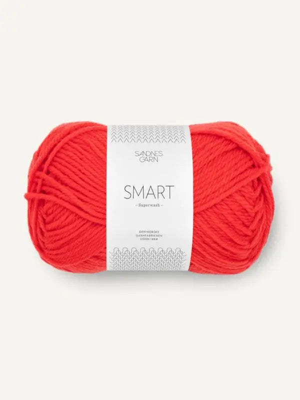 Sandnes garn Smart, farge 4008 poppy