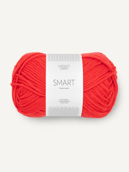 Sandnes garn Smart, farge 4008 poppy