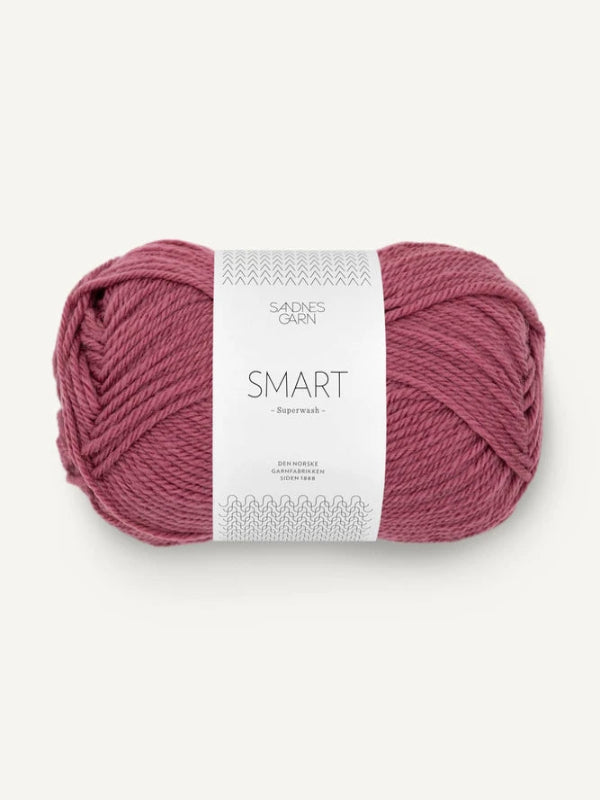 Sandnes garn Smart, farge 4244 mørk gammelrosa