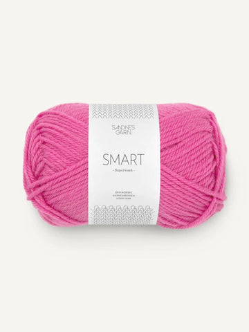 Sandnes garn Smart, farge 4616 varm rosa