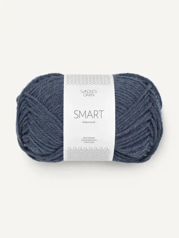 Sandnes garn Smart, farge 6072 blågrå melert