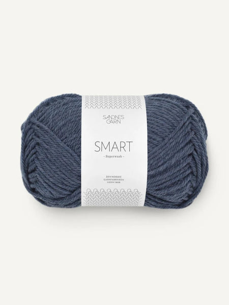 Sandnes garn Smart, farge 6072 blågrå melert