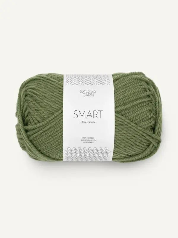 Sandnes garn Smart, farge 9553 olivengrønn