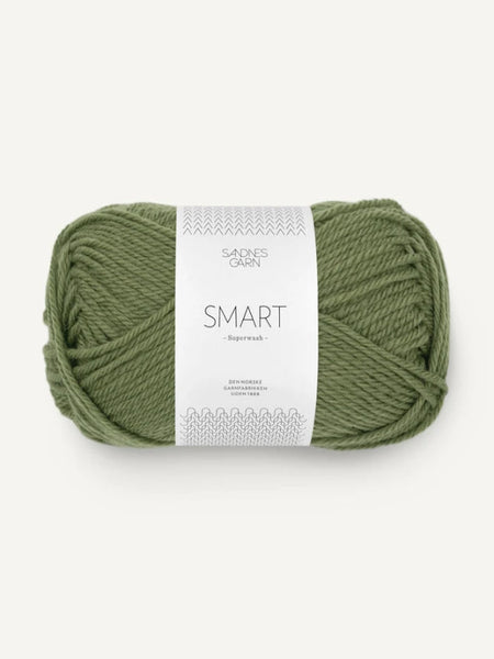 Sandnes garn Smart, farge 9553 olivengrønn