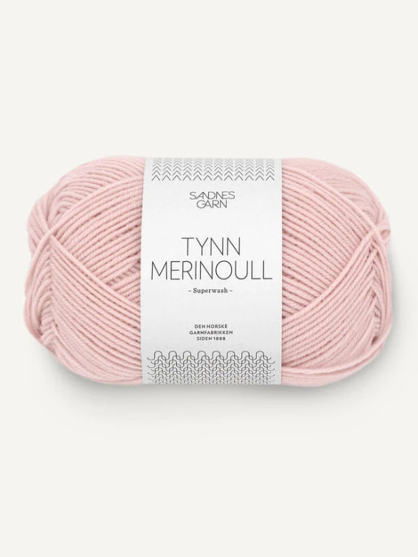 Sandnes garn Tynn merinoull farge 3511 pudder rosa