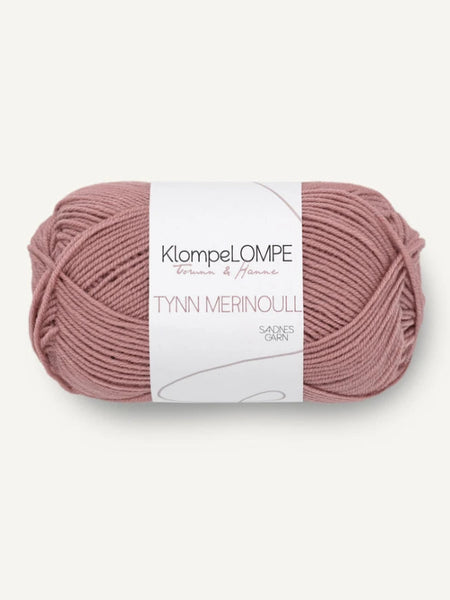 Sandnes garn Tynn merinoull farge 4032 Klompe Lumpe pudder rosa