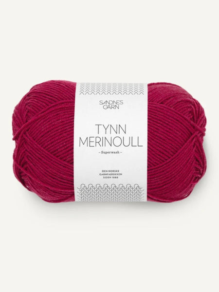 Sandnes garn Tynn merinoull farge 4255 rumba red 