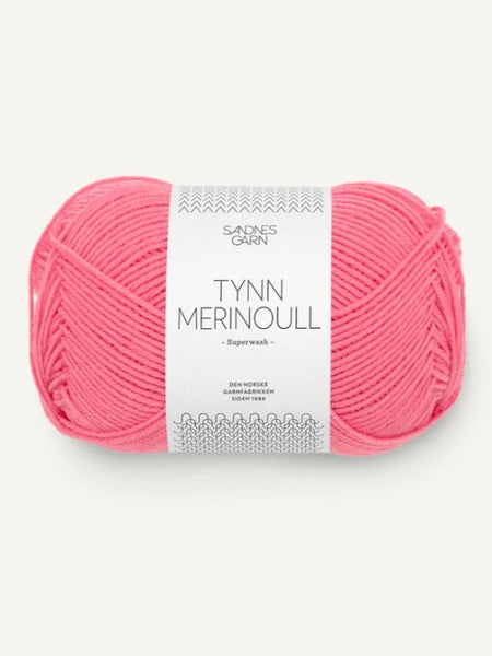 Sandnes garn Tynn merinoull farge 4315 bubblegum pink
