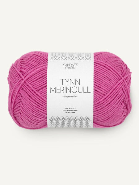 Sandnes garn Tynn merinoull farge 4628 magenta