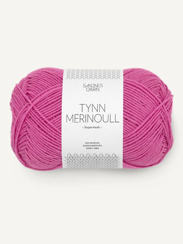 Sandnes garn Tynn merinoull farge 4628 magenta
