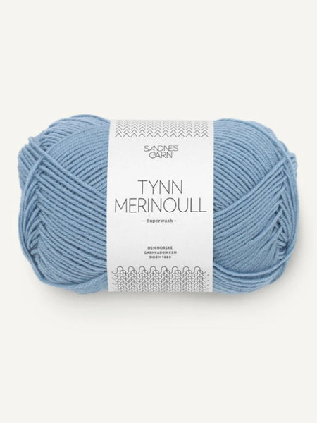 Sandnes garn Tynn merinoull farge 6032 blå hortensia