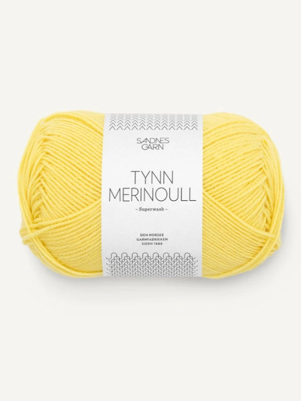 Sandnes garn Tynn merinoull farge 9004 lemon