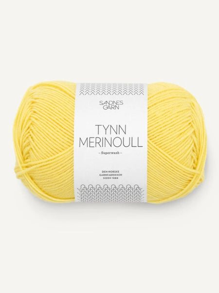 Sandnes garn Tynn merinoull farge 9004 lemon