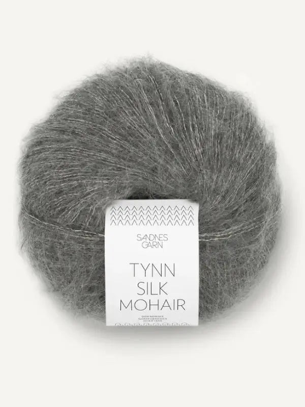 Sandnes garn Tynn silk mohair, farge 1053 mørk gråmelert