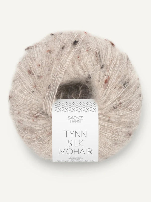 Sandnes garn Tynn silk mohair farge 2600 Greige Tweed