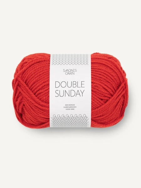 Sandnes garn, double sunday, farge 4018 Scarlet red