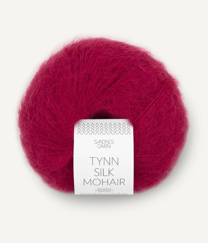 Sandnes garn tynn silk mohair farge 4255 Rumba Red