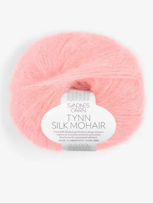 Sandnes garn tynn silk mohair farge 4303 Rosa