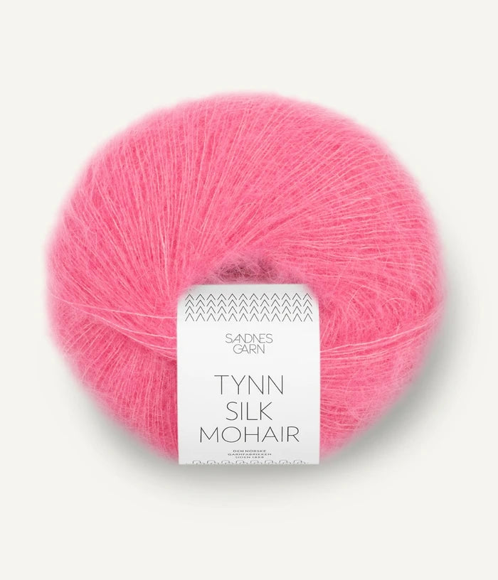 Sandnes garn tynn silk mohair farge 4315 Bubblegum Pink