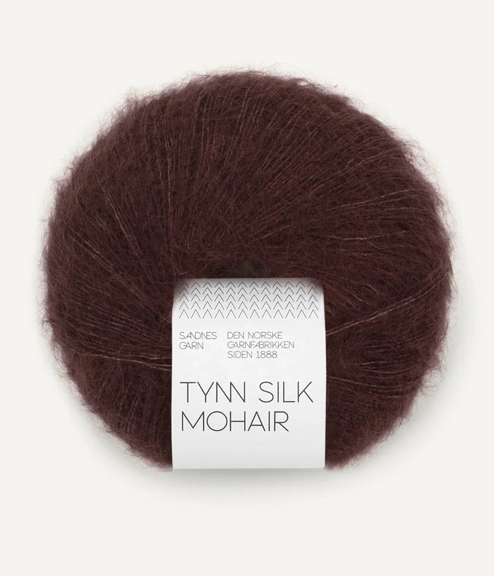 Sandnes garn tynn silk mohair farge 4381 Dark Fudge