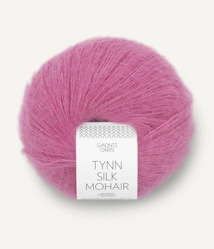Sandnes garn tynn silk mohair farge 4626 Shocking Pink