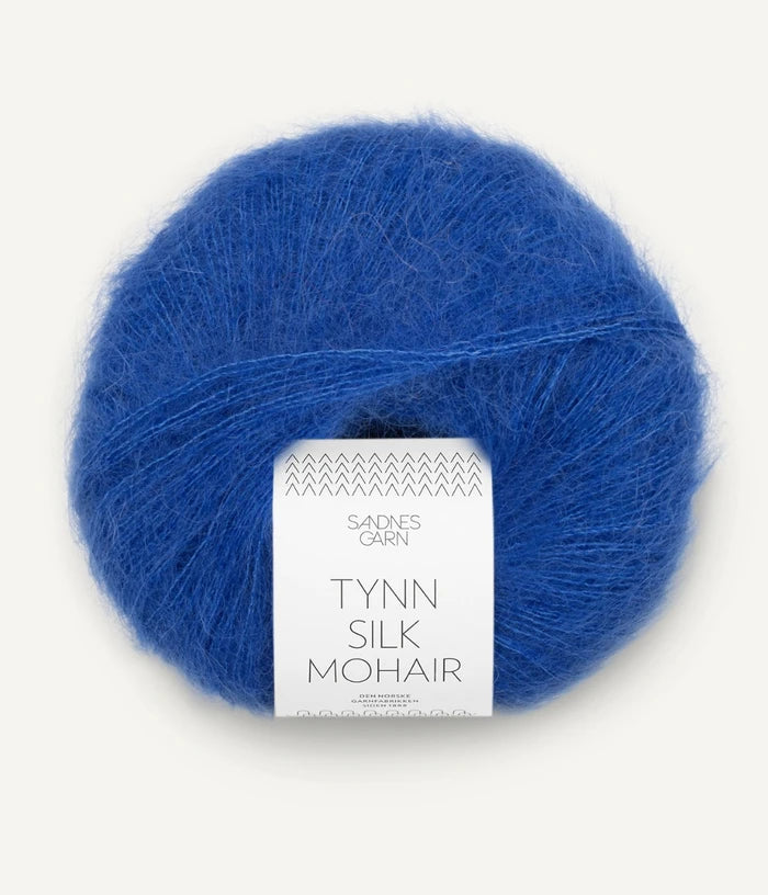 Sandnes garn tynn silk mohair farge 5845 Dazzling Blue
