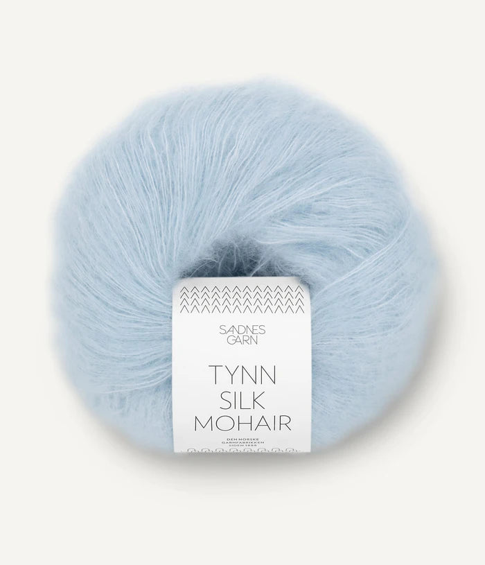 Sandnes garn tynn silk mohair farge 6012 Summer Sky