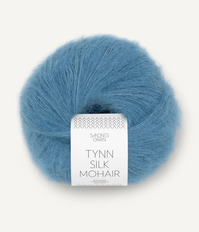 Sandnes garn tynn silk mohair farge 6042 Heritage Blue