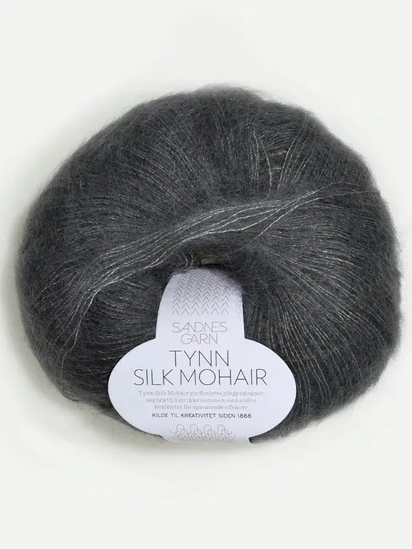 Sandnes garn tynn silk mohair farge 6707 Stålgrå