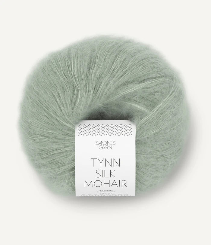 Sandnes garn tynn silk mohair farge 8521 Dusty Light Green