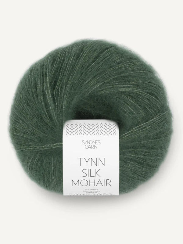 Sandnes garn tynn silk mohair farge 8581 Deep Forest Green