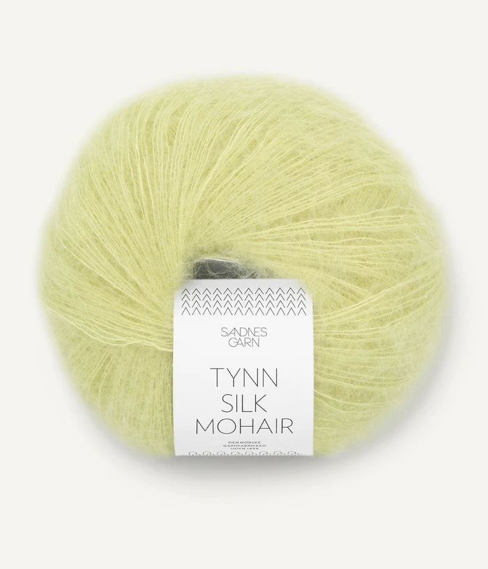  Sandnes garn tynn silk mohair farge 9523 Lime Punch