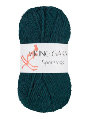 Sportsragg, farge 534, petrol, viking garn