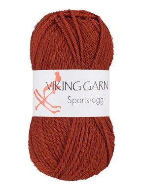 Sportsragg, farge 543, rust, viking garn