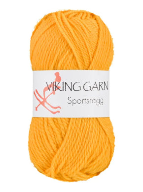 Sportsragg, farge 545 gul, viking garn