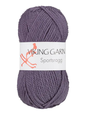 Sportsragg, farge 568, lilla, viking garn