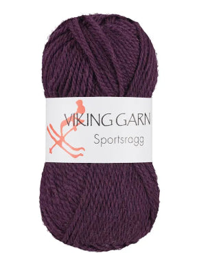 Sportsragg, farge 578, lilla, viking garn