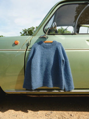 Sandnes garn, Tiro sweater junior, Kos, farge 6053 Dutch blue