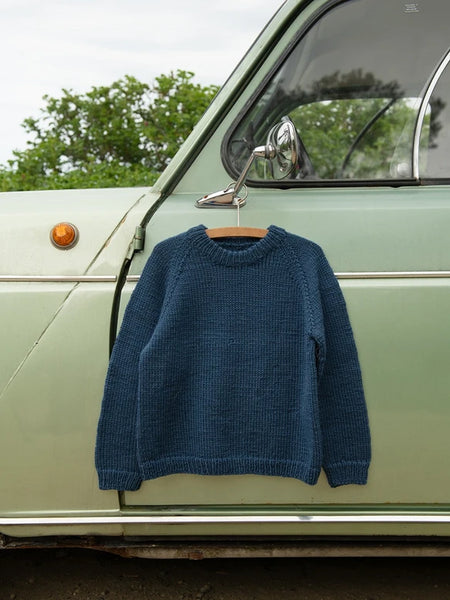 Sandnes garn, Tiro sweater junior, Smart, farge 6062 møk blå