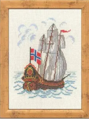 broderi, viking skip