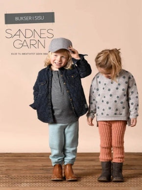 barnebukser, strikket i Sisu, glattstrikk og ribb