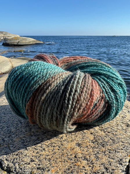 flerfarget merino ull dundaga wool neturfarger på Stangnes i Kragerø