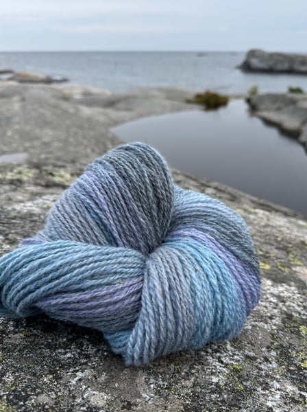 flerfarget merino ull, økologisk garn, naturfarger, håndfarget