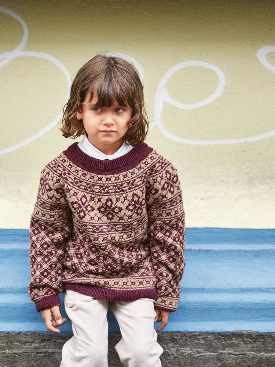 Sandnes garn, Rygja genser til barn - oppskrift, PDF