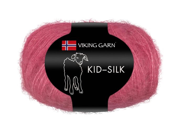 viking garn, kid silk, bringbær, farge 362