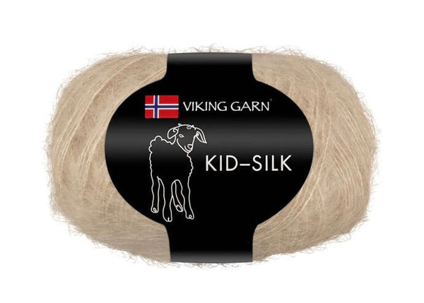 vikinggarn, kidsilk, tyn silk mohair, tynn mohair, beige 306