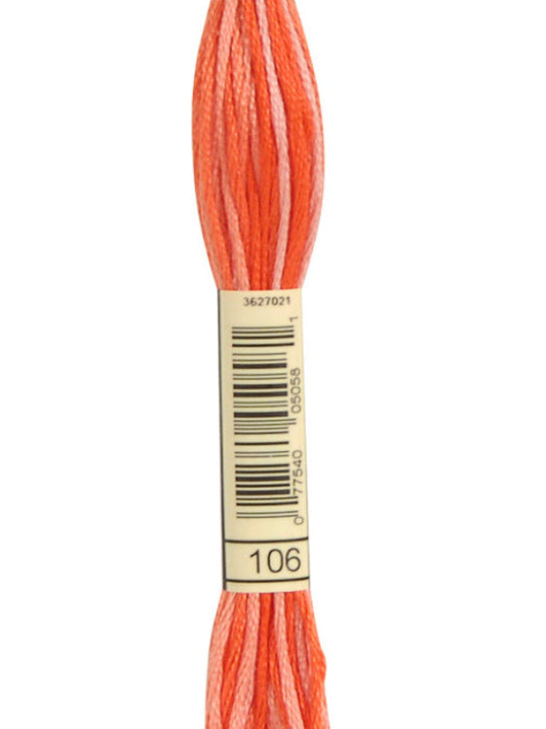 mouline 106, flerfarget, lys rosa-oransje