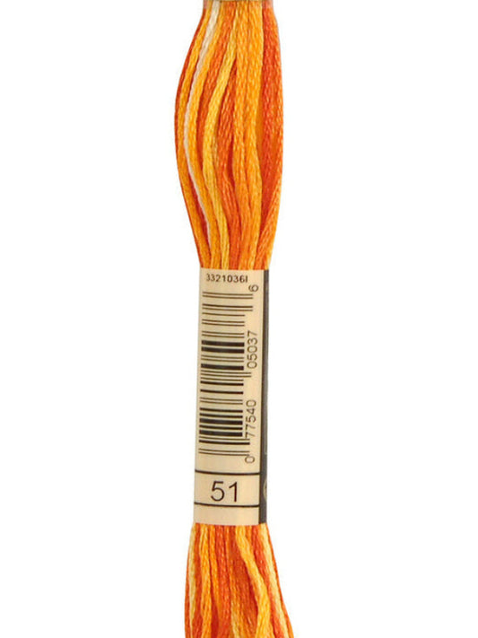 mouline 51, flerfarget, gul- oransje