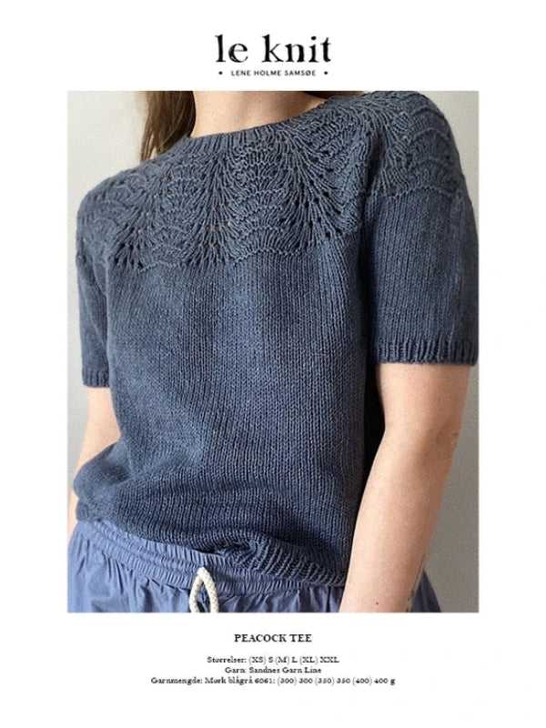 peacock tee, line, garnpakke